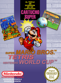 Super Mario Bros. + Tetris + Nintendo World Cup (Europe) (Rev 1) box art